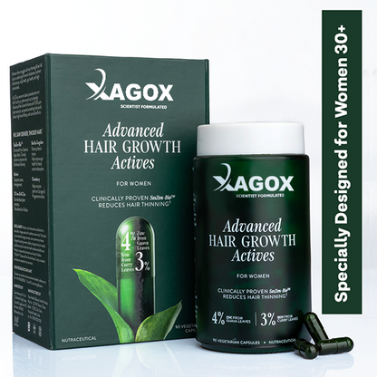 Xagox® Advanced Hair Growth Actives | Anti-Thinning Hair Formula for Women - 90 Capsules