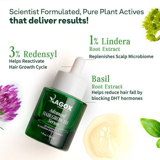 Xagox® Advanced Hair Growth Serum to Rebalance Scalp Microbiome - 30 ml